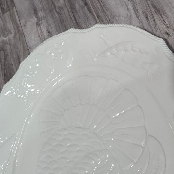 Vintage Thanksgiving Ceramic Platter Made In Italy #703 - Picture 9 of 10